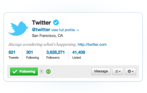 twitter mini-profile